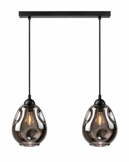 Lampa wisząca 2xE27 LOKI BLACK