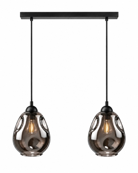 Lampa wisząca 2xE27 LOKI BLACK
