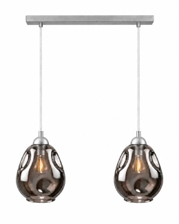 Lampa wisząca 2xE27 LOKI SILVER