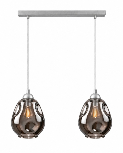 Lampa wisząca 2xE27 LOKI SILVER