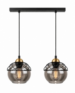 Lampa wisząca 2xE27 MERA BLACK/GOLD