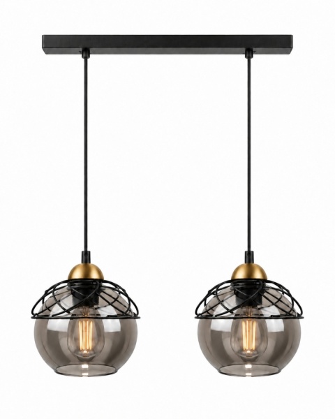 Lampa wisząca 2xE27 MERA BLACK/GOLD
