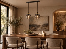 Lampa wisząca 2xE27 MERA BLACK/GOLD