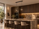 Lampa wisząca 2xE27 MERA BLACK/GOLD