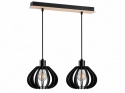 Lampa wisząca 2xE27 NICOLETA BLACK AND NATURAL 814