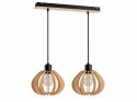 Lampa wisząca 2xE27 NICOLETA NATURAL AND BLACK 824