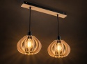 Lampa wisząca 2xE27 NICOLETA NATURAL AND BLACK 824