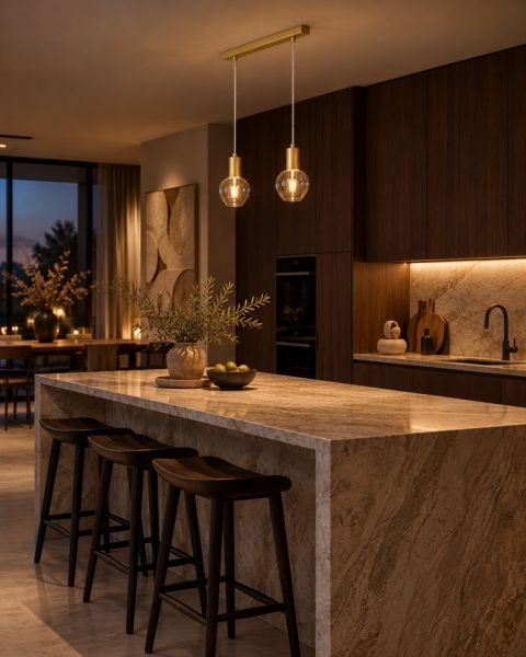 Lampa wisząca 2xE27 VERRE GOLD