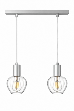 Lampa wisząca 2xE27 VERRE SILVER