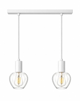 Lampa wisząca 2xE27 VERRE WHITE