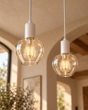 Lampa wisząca 2xE27 VERRE WHITE