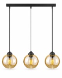 Lampa wisząca 3xE27 AMBRE BLACK