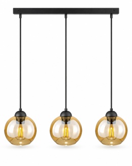 Lampa wisząca 3xE27 AMBRE BLACK