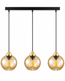 Lampa wisząca 3xE27 AMBRE GOLD