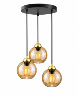 Lampa wisząca 3xE27 AMBRE GOLD