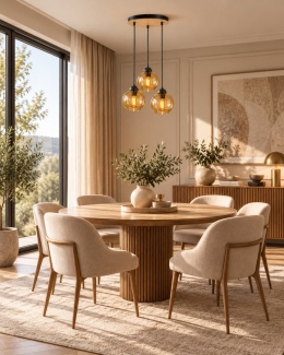 Lampa wisząca 3xE27 AMBRE WOOD