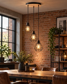 Lampa wisząca 3xE27 ATWOOD