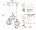 Lampa wisząca 3xE27 DECO
