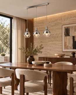 Lampa wisząca 3xE27 ICE SILVER