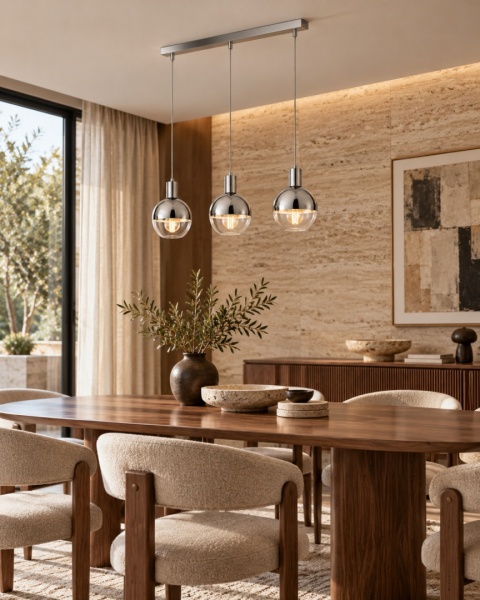 Lampa wisząca 3xE27 ICE SILVER