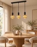 Lampa wisząca 3xE27 JANTAR BLACK
