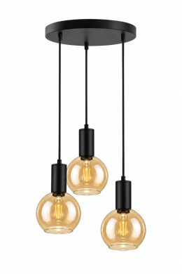 Lampa wisząca 3xE27 JANTAR BLACK