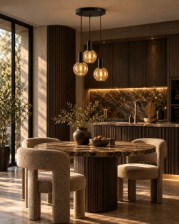 Lampa wisząca 3xE27 JANTAR BLACK