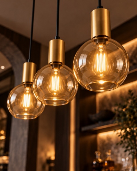 Lampa wisząca 3xE27 JANTAR GOLD