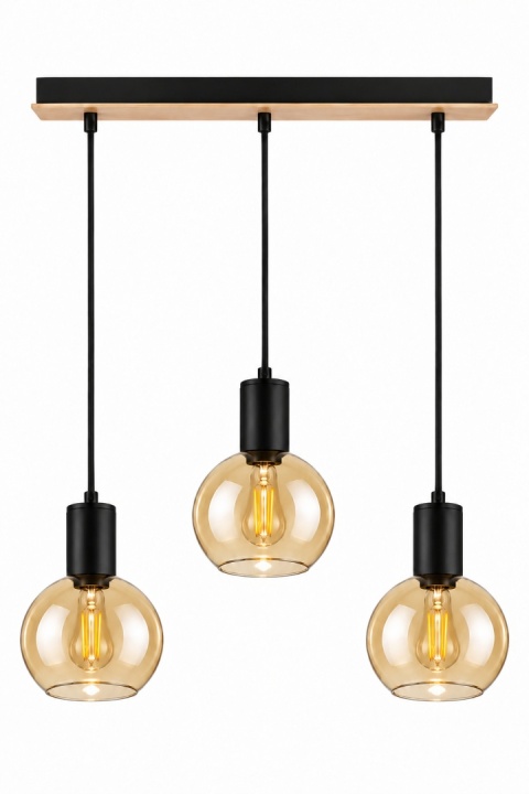 Lampa wisząca 3xE27 JANTAR WOOD