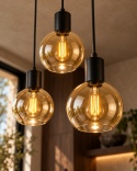 Lampa wisząca 3xE27 JANTAR WOOD