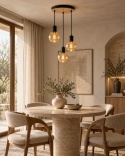 Lampa wisząca 3xE27 JANTAR WOOD