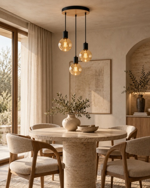 Lampa wisząca 3xE27 JANTAR WOOD