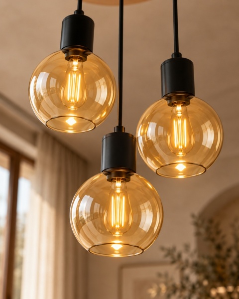 Lampa wisząca 3xE27 JANTAR WOOD