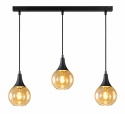 Lampa wisząca 3xE27 LACRIMA HONEY BLACK