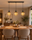 Lampa wisząca 3xE27 LACRIMA HONEY BLACK