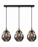 Lampa wisząca 3xE27 LOKI BLACK/GOLD