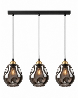 Lampa wisząca 3xE27 LOKI BLACK/GOLD