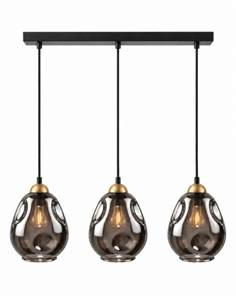 Lampa wisząca 3xE27 LOKI BLACK/GOLD