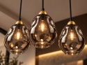 Lampa wisząca 3xE27 LOKI BLACK/GOLD