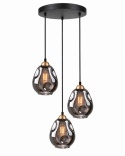 Lampa wisząca 3xE27 LOKI BLACK/GOLD