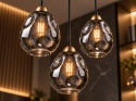 Lampa wisząca 3xE27 LOKI BLACK/GOLD