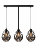 Lampa wisząca 3xE27 LOKI BLACK