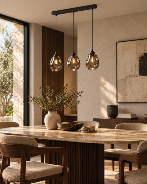 Lampa wisząca 3xE27 LOKI BLACK