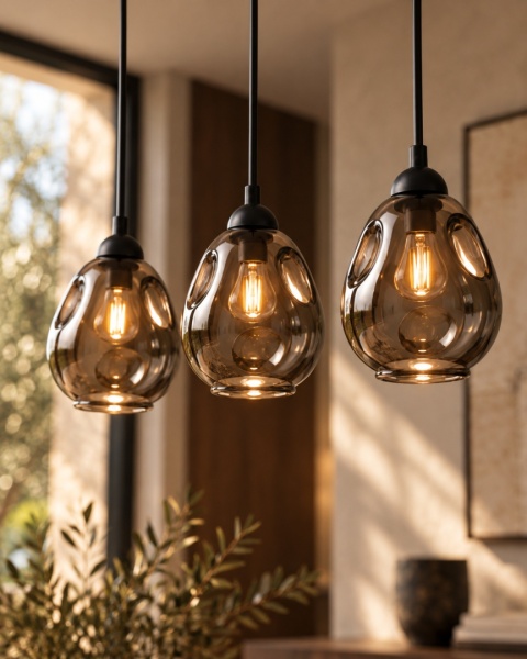 Lampa wisząca 3xE27 LOKI BLACK