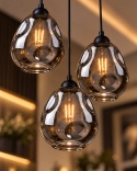 Lampa wisząca 3xE27 LOKI BLACK