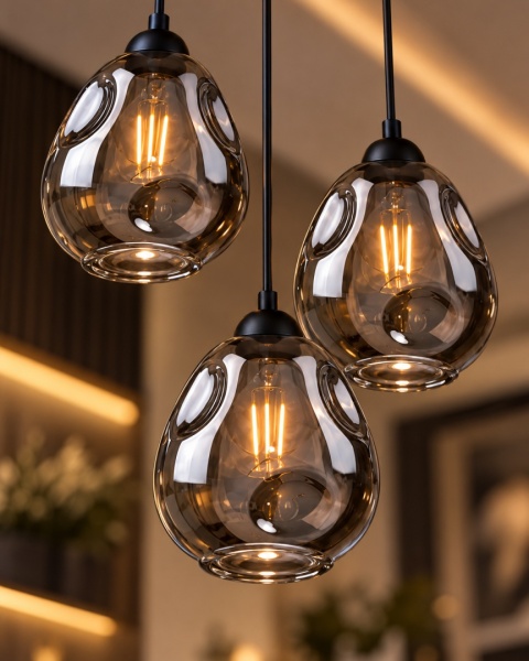 Lampa wisząca 3xE27 LOKI BLACK