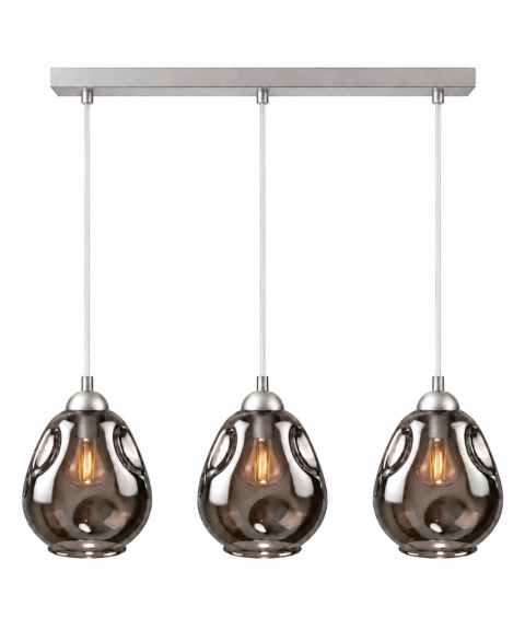 Lampa wisząca 3xE27 LOKI SILVER