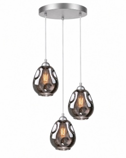 Lampa wisząca 3xE27 LOKI SILVER