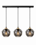 Lampa wisząca 3xE27 MERA BLACK/GOLD