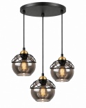 Lampa wisząca 3xE27 MERA BLACK/GOLD